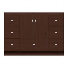 Strasser Woodenwork 11-307 - 48 X 21 X 34.5 Montlake Vanity Tiered Miter Choc Oak Sb