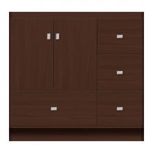 Strasser Woodenwork 11-317 - 36 X 18 X 34.5 Montlake Vanity Tiered Miter Choc Oak Rh
