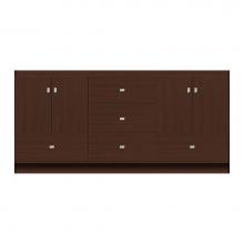 Strasser Woodenwork 11-390 - 72 X 21 X 34.5 Montlake Vanity Tiered Miter Choc Oak Db