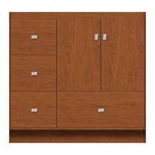 Strasser Woodenwork 11-577 - 36 X 21 X 34.5 Montlake Vanity Tiered Miter Cinn Cherry Lh