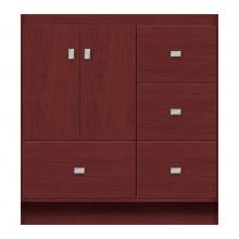Strasser Woodenwork 11-676 - 30 X 21 X 32 Montlake Vanity Tiered Miter Dk Cherry Rh