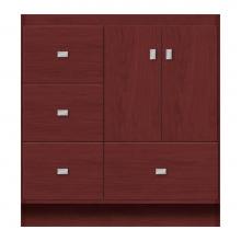Strasser Woodenwork 11-679 - 30 X 18 X 32 Montlake Vanity Tiered Miter Dk Cherry Lh