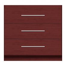 Strasser Woodenwork 11-703 - 36 X 21 X 34.5 Montlake Town Vanity Tiered Miter Dk Cherry 3 Drw