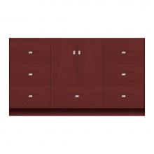 Strasser Woodenwork 11-709 - 60 X 18 X 34.5 Montlake Vanity Tiered Miter Dk Cherry Sb