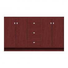 Strasser Woodenwork 11-759 - 60 X 18 X 34.5 Montlake View Vanity Tiered Miter Dk Cherry Db