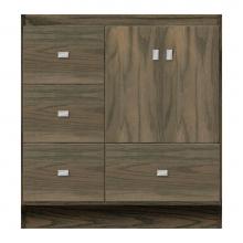 Strasser Woodenwork 11-796 - 30 X 18 X 32 Montlake Vanity Tiered Miter Dusky Oak Lh