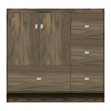 Strasser Woodenwork 11-827 - 36 X 21 X 34.5 Montlake Vanity Tiered Miter Dusky Oak Rh