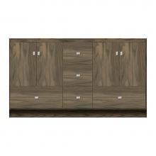 Strasser Woodenwork 11-846 - 60 X 18 X 34.5 Montlake Vanity Tiered Miter Dusky Oak Db