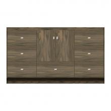 Strasser Woodenwork 11-847 - 60 X 18 X 34.5 Montlake Vanity Tiered Miter Dusky Oak Sb
