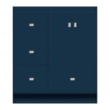Strasser Woodenwork 11-943 - 30 X 18 X 34.5 Montlake Vanity Tiered Miter Lapis Night Lh