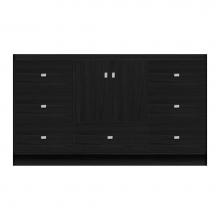 Strasser Woodenwork 12-063 - 60 X 18 X 34.5 Montlake Vanity Tiered Miter Midnight Oak Sb