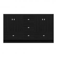 Strasser Woodenwork 12-065 - 60 X 18 X 34.5 Montlake Vanity Tiered Miter Midnight Oak Db