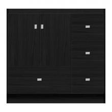 Strasser Woodenwork 12-091 - 36 X 21 X 34.5 Montlake Vanity Tiered Miter Midnight Oak Rh