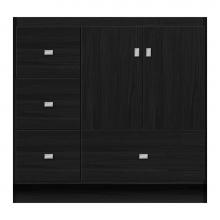 Strasser Woodenwork 12-072 - 36 X 18 X 34.5 Montlake Vanity Tiered Miter Midnight Oak Lh