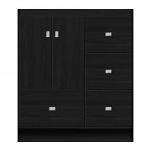 Strasser Woodenwork 12-073 - 30 X 21 X 34.5 Montlake Vanity Tiered Miter Midnight Oak Rh
