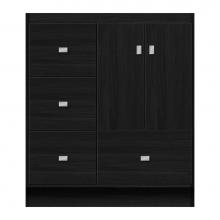 Strasser Woodenwork 12-075 - 30 X 21 X 34.5 Montlake Vanity Tiered Miter Midnight Oak Lh