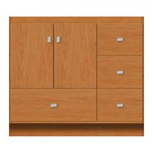 Strasser Woodenwork 12-150 - 36 X 21 X 32 Montlake Vanity Tiered Miter Nat Cherry Rh