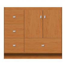 Strasser Woodenwork 12-158 - 36 X 18 X 32 Montlake Vanity Tiered Miter Nat Cherry Lh