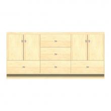 Strasser Woodenwork 12-534 - 72 X 21 X 34.5 Montlake Vanity Tiered Miter Nat Maple Db