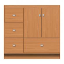 Strasser Woodenwork 12-623 - 36 X 21 X 34.5 Montlake Vanity Tiered Miter Nat Oak Lh