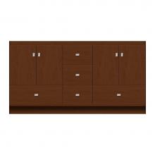 Strasser Woodenwork 12-695 - 60 X 18 X 32 Montlake Vanity Tiered Miter Pecan Cherry Db