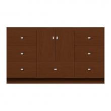 Strasser Woodenwork 12-745 - 60 X 18 X 34.5 Montlake Vanity Tiered Miter Pecan Cherry Sb