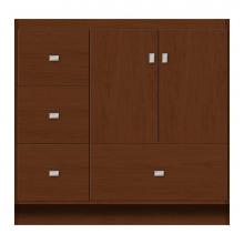 Strasser Woodenwork 12-754 - 36 X 18 X 34.5 Montlake Vanity Tiered Miter Pecan Cherry Lh