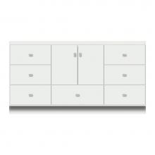 Strasser Woodenwork 12-832 - 60 X 21 X 32 Montlake Vanity Tiered Miter Powder Grey Sb