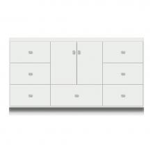 Strasser Woodenwork 12-849 - 60 X 18 X 34.5 Montlake Vanity Tiered Miter Powder Grey Sb
