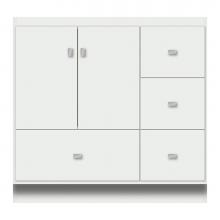 Strasser Woodenwork 12-856 - 36 X 18 X 34.5 Montlake Vanity Tiered Miter Powder Grey Rh