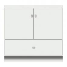 Strasser Woodenwork 12-876 - 36 X 18 X 34.5 Montlake Vanity Tiered Miter Powder Grey Std