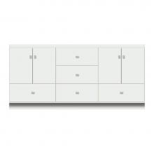 Strasser Woodenwork 12-878 - 72 X 21 X 34.5 Montlake Vanity Tiered Miter Powder Grey Db