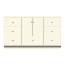 Strasser Woodenwork 12-992 - 60 X 21 X 34.5 Montlake Vanity Tiered Miter Sat Biscuit Sb
