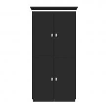Strasser Woodenwork 15-051 - 24 X 18 X 48 Montlake Linen Upper Tiered Miter Sat Black