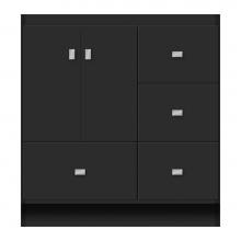 Strasser Woodenwork 15-068 - 30 X 21 X 32 Montlake Vanity Tiered Miter Sat Black Rh