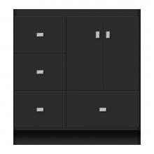 Strasser Woodenwork 15-071 - 30 X 18 X 32 Montlake Vanity Tiered Miter Sat Black Lh