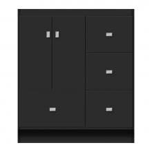 Strasser Woodenwork 15-118 - 30 X 18 X 34.5 Montlake Vanity Tiered Miter Sat Black Rh