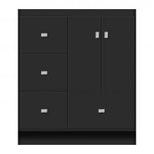 Strasser Woodenwork 15-119 - 30 X 18 X 34.5 Montlake Vanity Tiered Miter Sat Black Lh