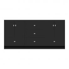 Strasser Woodenwork 15-139 - 72 X 18 X 34.5 Montlake Vanity Tiered Miter Sat Black Db