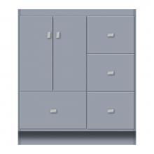 Strasser Woodenwork 15-373 - 30 X 21 X 34.5 Montlake Vanity Tiered Miter Sat Silver Rh