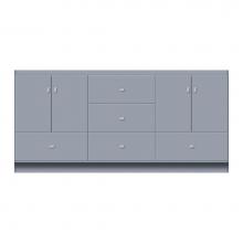 Strasser Woodenwork 15-435 - 72 X 18 X 34.5 Montlake Vanity Tiered Miter Sat Silver Db