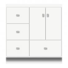Strasser Woodenwork 15-909 - 30 X 18 X 32 Montlake Vanity Tiered Miter Sat White Lh