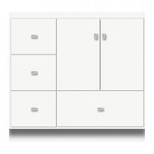 Strasser Woodenwork 16-659 - 36 X 18 X 34.5 Montlake Vanity Tiered Miter Sat White Lh