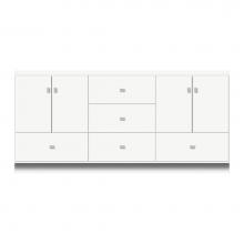 Strasser Woodenwork 16-679 - 72 X 18 X 34.5 Montlake Vanity Tiered Miter Sat White Db