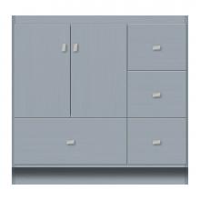 Strasser Woodenwork 16-951 - 36 X 18 X 34.5 Montlake Vanity Tiered Miter Silver Oak Rh