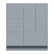 Strasser Woodenwork 16-959 - 30 X 18 X 34.5 Montlake Vanity Tiered Miter Silver Oak Lh