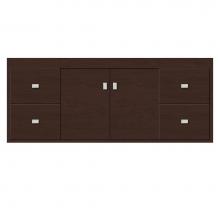 Strasser Woodenwork 20-086 - 48 X 21 X 19.75 Sodo Inset Wall Mount Vanity Tiered Miter Choc Cherry Sb