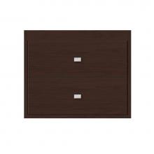 Strasser Woodenwork 21-292 - 12 X 18.5 X 19.75 Sodo Inset Wall Mount Drw Bank Tiered Miter Choc Cherry