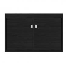 Strasser Woodenwork 21-988 - 30 X 21 X 19.75 Sodo Inset Wall Mount Vanity Tiered Miter Midnight Oak Std