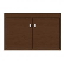 Strasser Woodenwork 24-475 - 30 X 18.5 X 19.75 Sodo Inset Wall Mount Vanity Tiered Miter Pecan Cherry Std